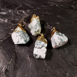 Agate arbre - pendentif brut - 4ème chakra